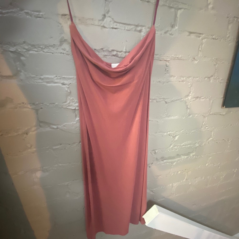 Strapless dusty rose tube dress. Wilfred XS